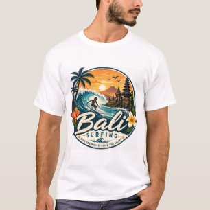 バリ島、インドネシア サーフィン Tシャツ