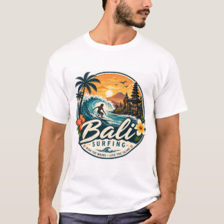 バリ島、インドネシア サーフィン Tシャツ
