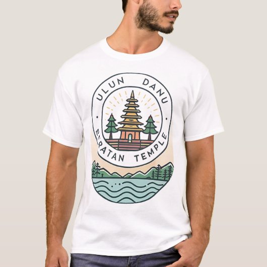バリ島 ウルンダヌ・バトゥール寺院 Tシャツ (正面)