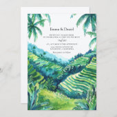 バリ島 テガララン棚田の景観 招待状 (正面/裏面)