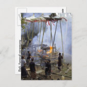 バリ島、バリの葬儀 ポストカード (正面/裏面)