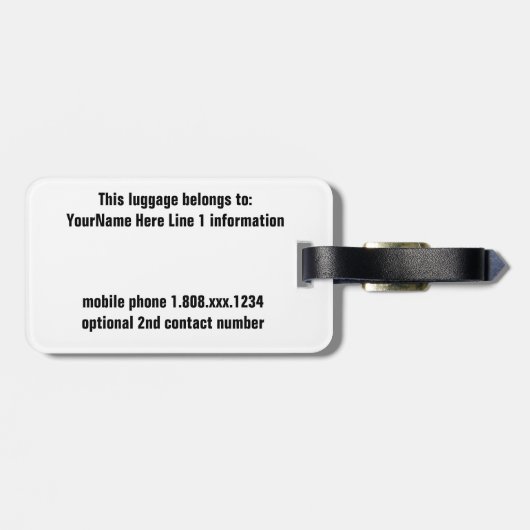 バリ島 ラゲッジタグ (裏面横)