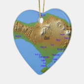バリ島Hollidayの地図 セラミックオーナメント (左)