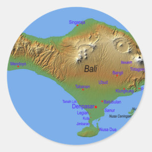 バリ島Hollidayの地図 ラウンドシール