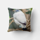 バリ島Mynaの鳥の装飾用クッション クッション (裏面)