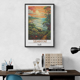 バリ旅行のポスターSeminyak Travel Poster ポスター