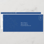 バリ結婚式出欠確認搭乗券 招待状 (正面/裏面)