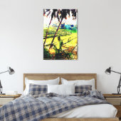 バリ絵を描のウォールアート – バリの棚田 キャンバスプリント (インサイチュ (寝室))