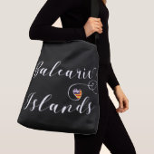 バリ諸島国旗のハート、バリ島 クロスボディバッグ (クローズアップ)