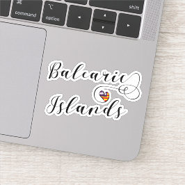 バリ諸島国旗のハート、バリ島 シール