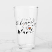 バリ諸島国旗のハート、バリ島 タンブラーグラス (正面)