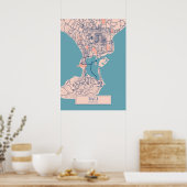 バリ – インドネシアブリーズシティマップ ポスター (キッチン)