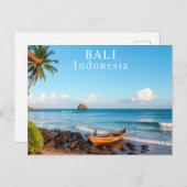 バリ,インドネシア熱帯旅行写真 ポストカード (正面/裏面)