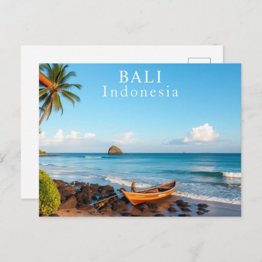バリ,インドネシア熱帯旅行写真 ポストカード (正面/裏面)