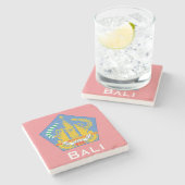 バリ，インドネシア（レッサースンダ諸島） ストーンコースター (横)