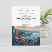 バリ インドネシア 結婚式 招待状 レトロ (スタンド正面)