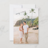 バリ インドネシア Save The Date カード (裏面)