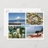 バリ – バリネーズストーンカービングズパダンビーチ ポストカード (正面/裏面)