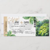 バリ リトリート サプライズ 誕生日 航空券 招待状 (正面)