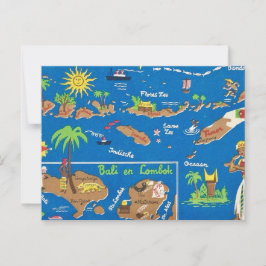 バリ ロンボク カラフル ポストカード