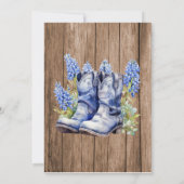 バルウッド & ブルーボネット ブライダルシャワー 招待状 (裏面)