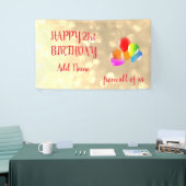 バルカラフルーンデザインハッピー21歳誕生日 横断幕 (トレードショー)