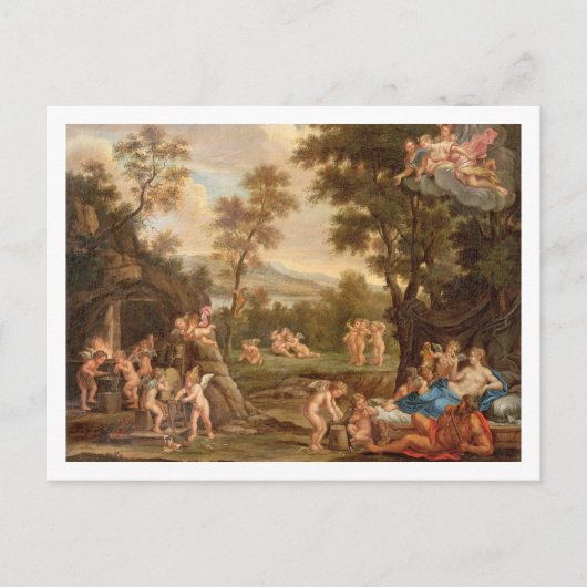 バルカンの鍛冶場の金星, 18世紀 ポストカード (正面)