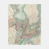 バルカン半島およびトルコ(1801年)のヴィンテージの地図 フリースブランケット (正面)