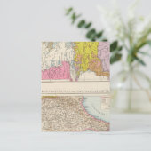 バルカン半島とコンスタンチノープルの地図 ポストカード (スタンド正面)