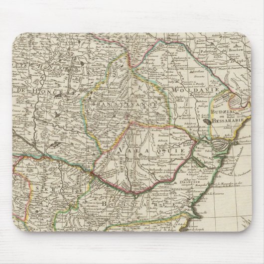 バルカン半島、ハンガリー、ルーマニア マウスパッド (正面)