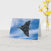 バルカン爆撃機が飛行中 カード (黄色い花)