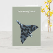 バルカン爆撃機が飛行中 カード (黄色い花)