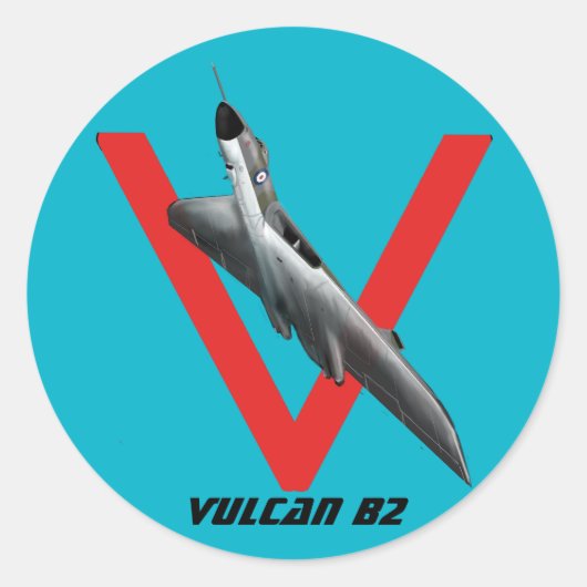 バルカン爆撃機シール ラウンドシール (正面)