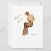 バルガエレガントスピンナップランジェリーブライダルシャワー 招待状 (裏面)