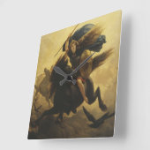 バルキリー、1865年(油オンキャンバス) スクエア壁時計 (傾斜)