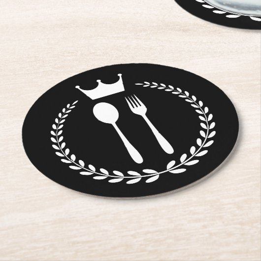 バルクカスタムコースター – ブランド用に印刷 ラウンドペーパーコースター (アングル)