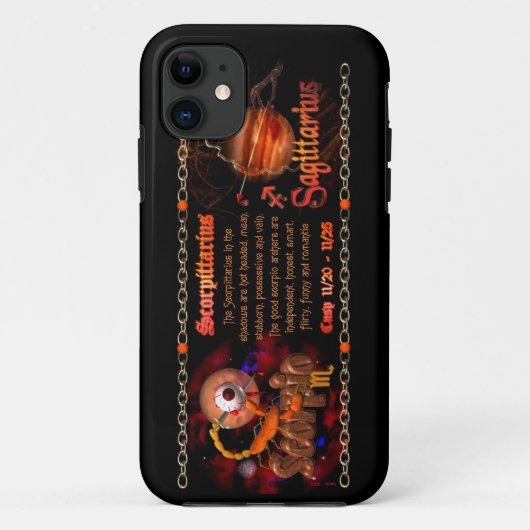 バルクサルト蠍座射手座〔占星術の〕十二宮図カスプ Case-Mate iPhoneケース (裏面)