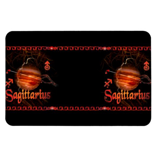 バルクサートゴシック射手座〔占星術の〕十二宮図星占 マグネット (横)
