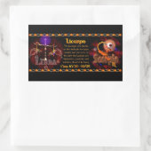 バルクサートゴシック〔占星術の〕十二宮図リブラ蠍座cusp 長方形シール (バッグ)