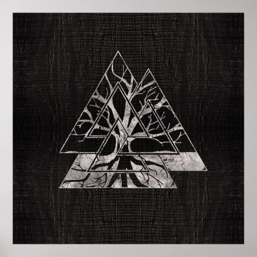 バルクナットのシンボルと生命の木 – Yggdrasil ポスター (正面)