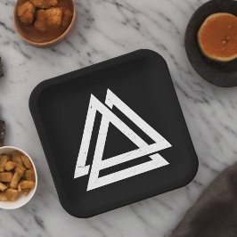 バルクナットバイキングトライアングルアート ペーパープレート