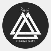 バルクナットバイキングトライアングルアート ラウンドシール (正面)