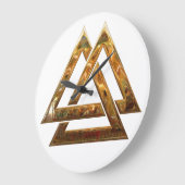 バルクナット – 金ゴールド ラージ壁時計 (傾斜)