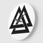 バルクナット – 黒 ラージ壁時計 (傾斜)