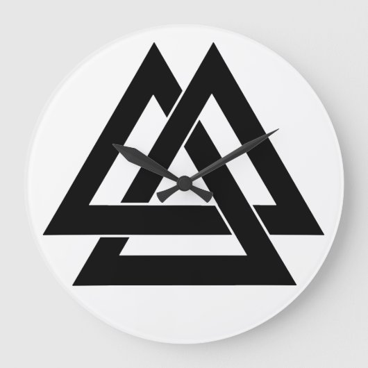 バルクナット – 黒 ラージ壁時計 (正面)