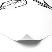 バルクホワイトローズラインアート フォトプリント (角)