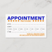 バルク患者アポイントメントリマインダーカード(DATE) 予約カード (正面)