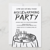 バルコニーお洒落アパートメントカスタム引っ越し祝いパーティー 招待状 (正面)