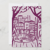 バルコニーお洒落アパートメントカスタム引っ越し祝いパーティー 招待状 (裏面)