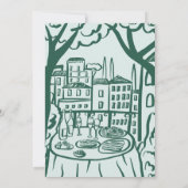 バルコニーお洒落ディナーカスタム婚約パーティ 招待状 (裏面)